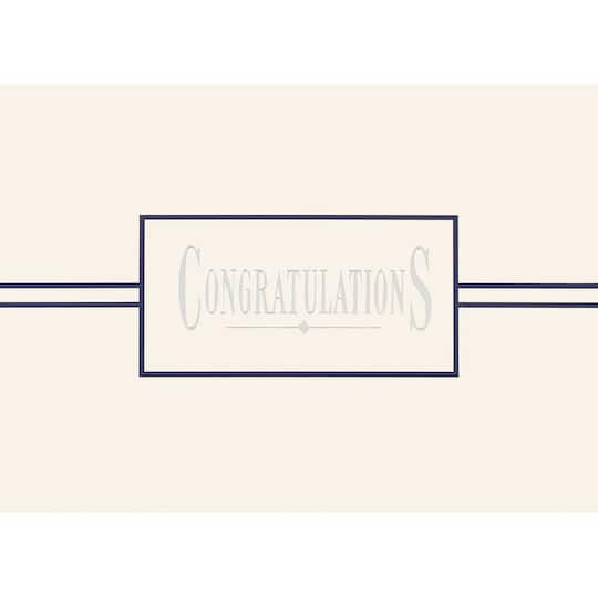 JAM Paper Formal Blank Congratulations Cards & Envelopes Set